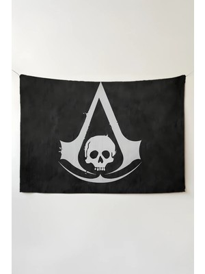 Charmbi Assasin's Creed Black Flag Duvar Örtüsü – Büyük Boy Tapestry Duvar Halısı, Oyun Anime Film Oda Dekor