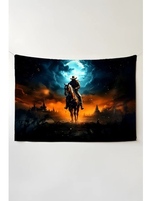 Charmbi Red Dead Redemption 2 Duvar Örtüsü – Büyük Boy Tapestry Duvar Halısı, Oyun Anime Film Oda Dekor