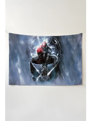 Charmbi Örümcek Adam Venom Duvar Örtüsü – Büyük Boy Tapestry Duvar Halısı, Oyun Anime Film Oda Dekor