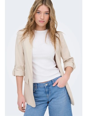 Only Kadın Onlarıs Rahat Kalıp Kolu Katlanabilir Blazer Ceket 15310839 Taş