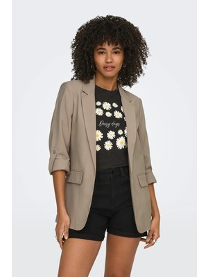 Only Kadın Onlarıs Rahat Kalıp Kolu Katlanabilir Blazer Ceket 15310839 Vizon