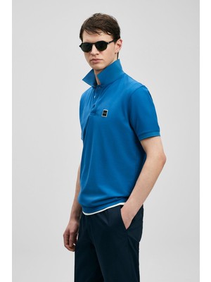 Lufian Erkek Carter Smart Polo T-Shirt 111040233 Mavi