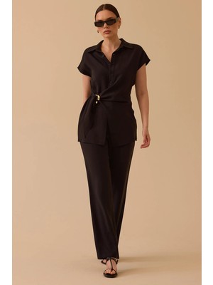 Seçil Kadın Yüksek Bel Tam Boy Pantolon 0005 Siyah