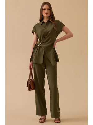 Seçil Kadın Yüksek Bel Tam Boy Pantolon 0005 Haki
