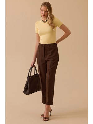 Seçil Kadın Lena Havuç Kesim Bilek Boy Pantolon 0034 Kahverengi