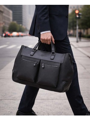 Derise Club Seyahat Çantası Siyah Spor Çanta Unisex Siyah Kanvas Kumaş  El Valizi