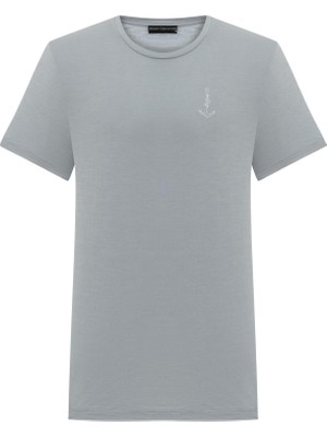 MUDO Çapa Detaylı Kısa Kollu T-Shırt