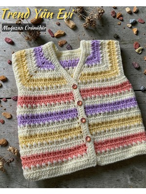 El Örgüsü Bebek Yeleği (1-2 Yaş)