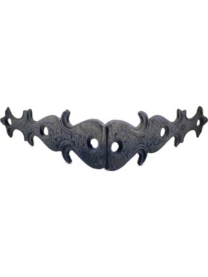 Zenvia Antika Tarz Dekoratif Pirinç Kelebek Gönye - Yan, 105X105 Mm, Oksit