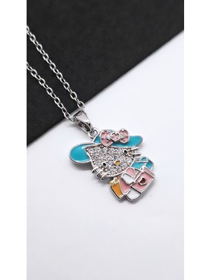 Serenity Şapkalı Hello Kity Çelik Kolye