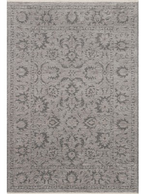 Eko Halı Liza Kilim Liz 03 Grey Xw Vintage Tarz Yumuşak Tuşeli Çamaşır Makinesinde Yıkanabilen Kaymaz Tabanlı Şık Kilim