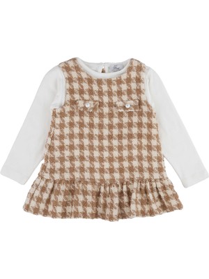 Best Kids Kazayağı Elbise Bluz Takım Camel