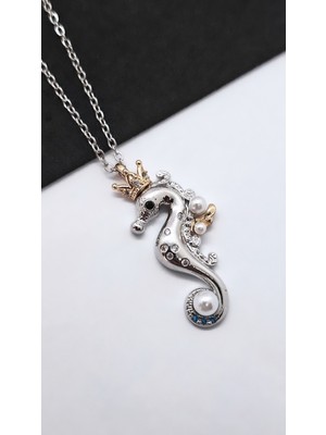 Serenity Kral Deniz Atı Çelik Kolye