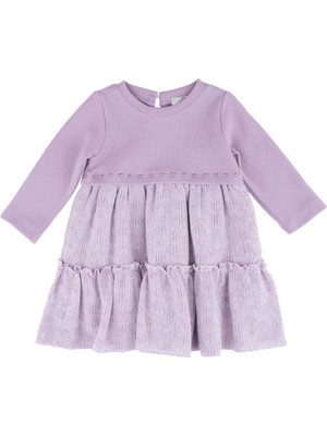Best Kids Triko Garnili Elbise Lila