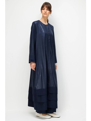 Micca Crocodıle Özel Desen Soft Kumaş Üst Beden ve Aller Kat Kat Kol ve Alt Beden Ipekçe Garni Zamansız-Laci