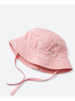 LC Waikiki Çiçekli Kız Bebek Bucket Şapka  (S6)