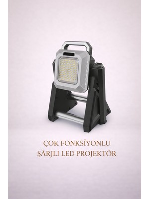 Ack LED Projektör Teleskopik Ayaklı 360° Dönebilen IP65 Taşınabilir Çok Fonksiyonlu LED Çalışma Lambası