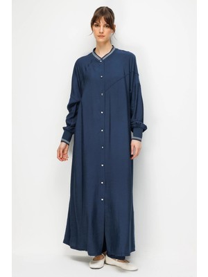 Micca Goldy %85 Lyocell Soft Kumaştan Ribana Kol ve Yaka Detaylı Spor Kap Ferace-Laci