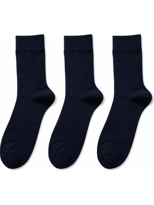 QUALITY WALKING 3’lü Erkek Bambu Dikişsiz Uzun Çorap Ince Yapı Klasik Şık Kullanım