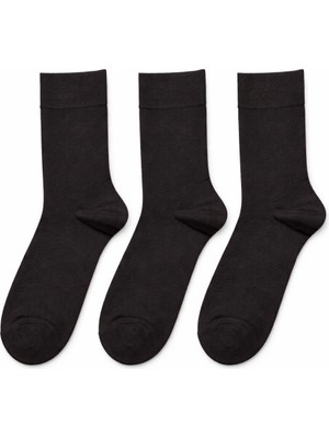 QUALITY WALKING 3’lü Erkek Bambu Dikişsiz Uzun Çorap Ince Yapı Klasik Şık Kullanım