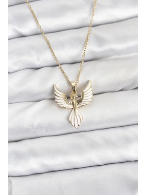 Nexgen 316L Çelik Zincir Gold Renk Anka Kuşu Model Kadın Kolye