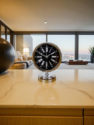 Urfakent Krom Asalet 25 x 20 cm  Zarif Masa Saati