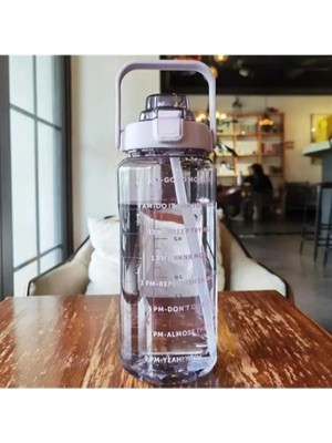 Abnturk 2000 ml Motivasyonel Su Matarası Su Şişesi Suluk Tritan Bpa Içermez Suluk