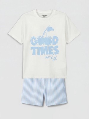 LC Waikiki Baskılı Kız Çocuk Şortlu Pijama Takımı  (S6)