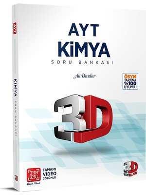 3D Yayınları AYT Kimya Soru Bankası Tamamı Video Çözümlü Ali Dindar ile Sınav Hazırlığı