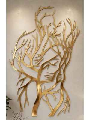 As Tasarım Lazer Ebedi Bağ Serisi – Modern Duvar Sanatı 120 cm ve 200 cm - Gold Renk