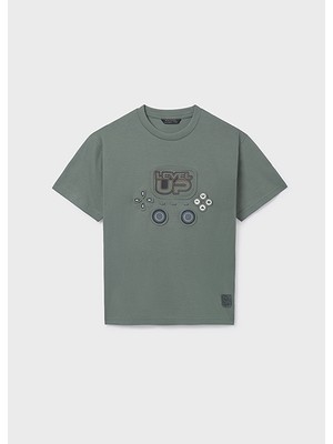 Mayoral Erkek Çocuk Kabartma Desenli T-Shirt Yeşil - 06037