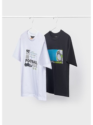 Mayoral Erkek Çocuk 2'li T-Shirt Set Siyah-Beyaz - 06040