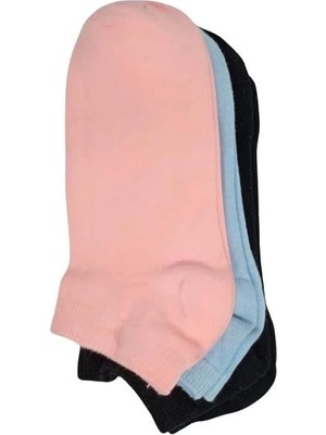 Çamaşır Kenti Srfn Kadın Patik Çorap 3 Lü Düz Renkli