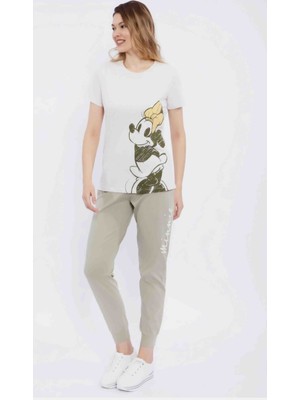 Dream Fashion Bej Kısa Kollu Kadın Pijama Takımı