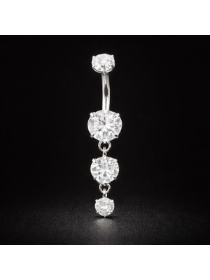 Rupen Kraft %100 G23 Titanyum Yuvarlak Detaylı Sallantılı Titanyum Göbek Piercingi