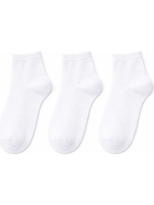 QUALITY WALKING 3'lü Dikişsiz Pamuklu Bilek Üstü Çorap Yumuşak Dokulu Günlük Konfor Sade ve Güçlü Tasarım