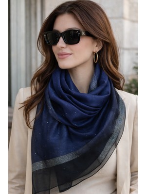 Sacce Scarves & Accessories Ipek Görünümlü Sim Şeritli Işıltılı Şal – Zarif, Hafif ve Şık Ipek Şal