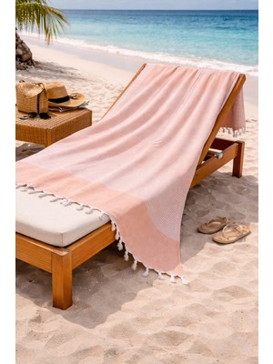 Lunga Vita Hürrem %100 Pamuk Peştemal 90X170 Büyük Ebatlı Plaj Havlusu Banyo Peştemali