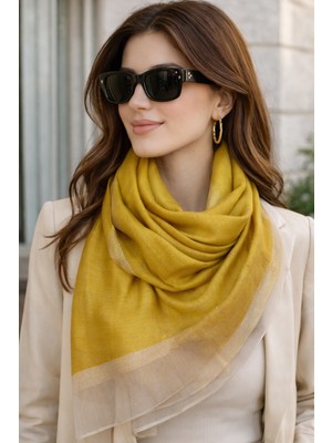 Sacce Scarves & Accessories Ipek Görünümlü Sim Şeritli Işıltılı Şal – Zarif, Hafif ve Şık Ipek Şal