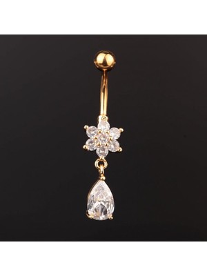 Rupen Kraft 316 L Cerrahi Çelik Damla Model Sallantılı Göbek Piercingi