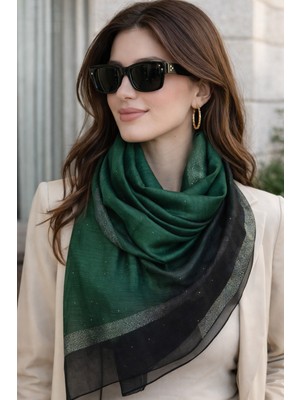 Sacce Scarves & Accessories Ipek Görünümlü Sim Şeritli Işıltılı Şal – Zarif, Hafif ve Şık Ipek Şal