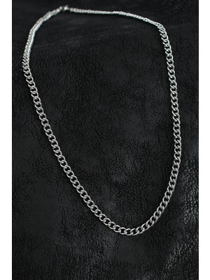 Nexgen 316L Çelik Klasik Oval Zincir Model Gümüş Renk Erkek Kolye