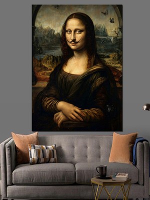 Karizma Tablo Mona Lisa Ünlü Ressam Tablosu Dekoratif Kanvas - Mdf Ahşap Tablo