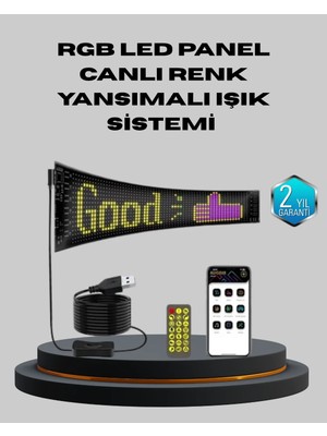 5V USB Akıllı Piksel LED Panel – Mobil Uygulama Kontrollü, Renkli Işık Efektli Arlstrtch-Tknd