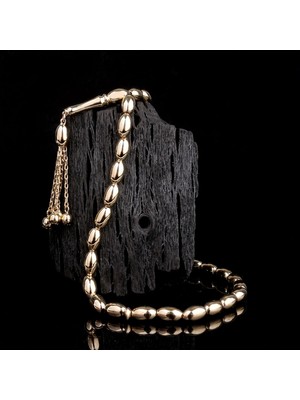 İskender Tesbih Damla Kesim Klasik Altın Tesbih