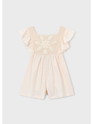 Mayoral Kız Çocuk Tığ Işi Tulum Bej - 03888