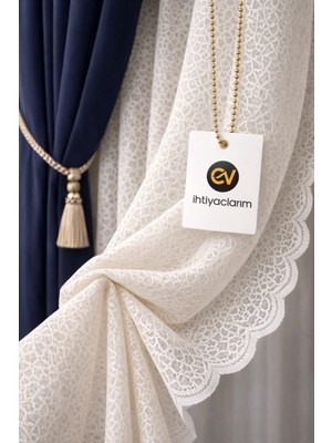 evihtiyaclarim by IOC Perde Deposu Bütün Odalarda Kullanabileceğiniz Ekonomik Kullanışlı Ütü Istemeyen Örme Tül Perde  1 x 2 Seyrek Pileli