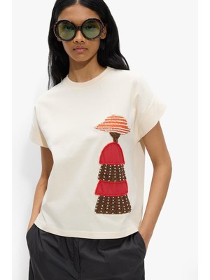 Parfois Kadın Boncuk Detaylı Pamuklu T-Shirt