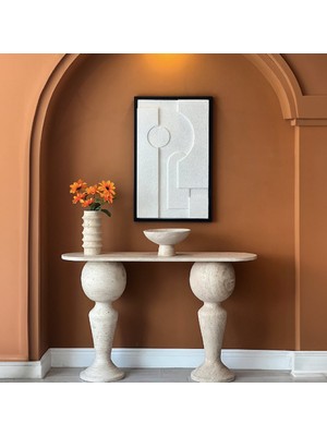 Feyza Design Bej Traverten Dresuar - Yüksek Kaliteli Mobilya Parçası