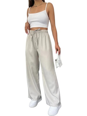 Feedback Palazzo Pantolon Paçası Püsküllü -Taş